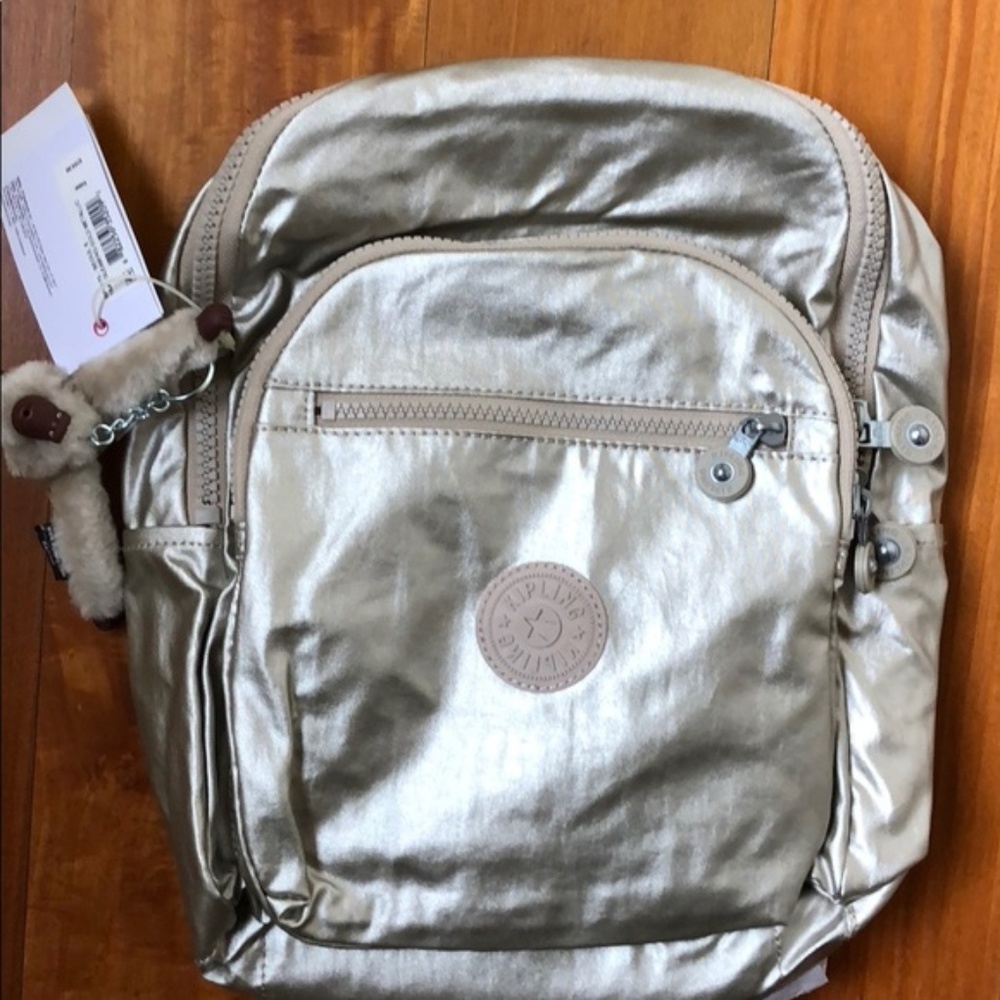 Kipling Seoul Small Metallic Backpack